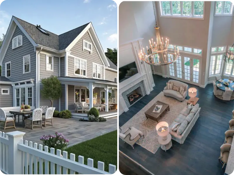 interior and exterior house